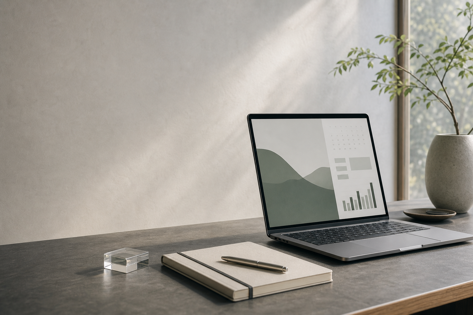 A calm digital tools workspace
